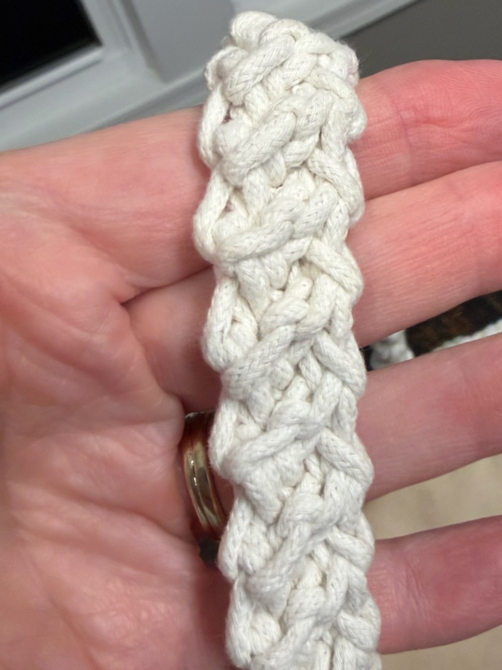 Madewell crochet rope bag / canvas lined like new - Picture 9 of 9